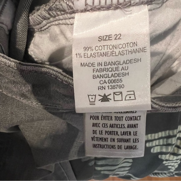 NWT Penningtons 1948 Fit Straight Leg Jeans d/C Jeans GREY size 22 - Picture 14 of 16